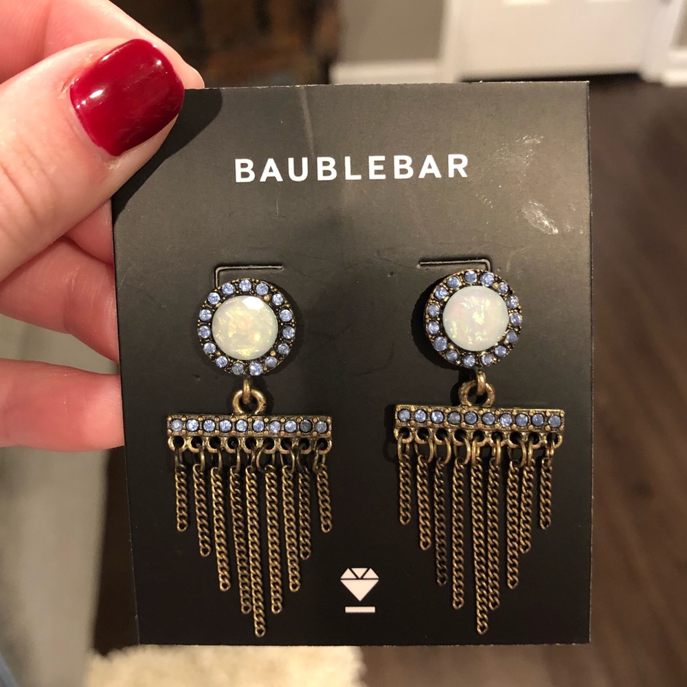 NWT Rare Baublebar Opal Sky Helena Fringe Earrings